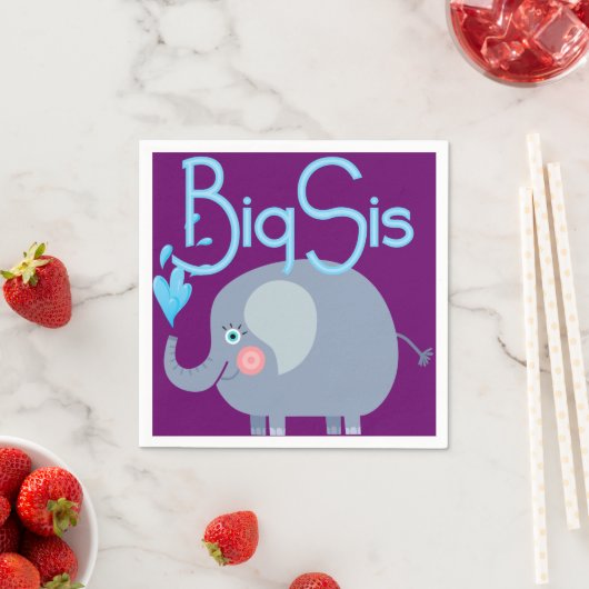 Serviette En Papier Elephant Big Sis (En situation)