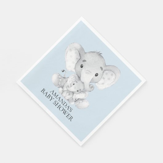 Serviette En Papier Eléphant Boys Baby shower Papier serviettes (Coin)