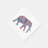 Serviette En Papier Éléphant coloré (Coin)
