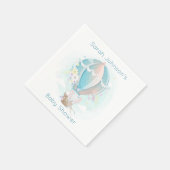 Serviette En Papier Eléphant dans le Baby shower à ballon à air chaud (Coin)