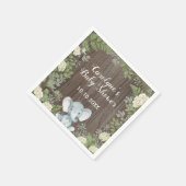 Serviette En Papier Elephant de bébé rustique / Verdure botanique / Sa (Coin)