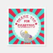 Serviette En Papier éléphant de cirque (Devant)