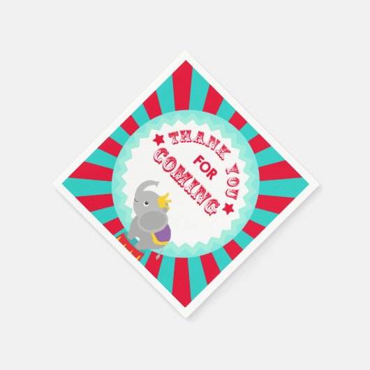 Serviette En Papier éléphant de cirque (Coin)