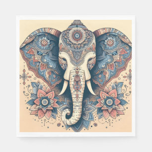 Serviette En Papier Eléphant de style indien Extraordinaire