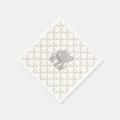 Serviette En Papier Éléphant et bambou (Coin)