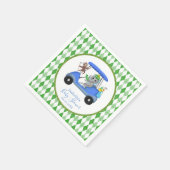 Serviette En Papier Éléphant et Singe Garçon Bébé Golf (Coin)