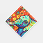 Serviette En Papier Eléphant excentrique (Coin)