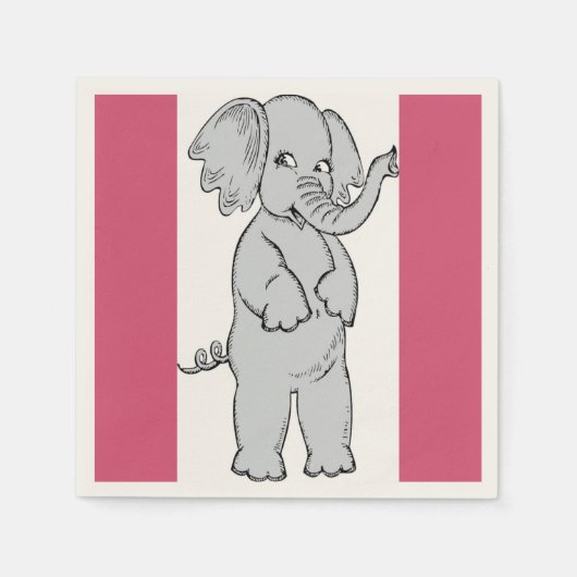 SERVIETTE EN PAPIER ELEPHANT FILLE (Devant)