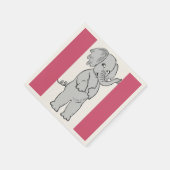 SERVIETTE EN PAPIER ELEPHANT FILLE (Coin)