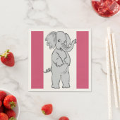 SERVIETTE EN PAPIER ELEPHANT FILLE (En situation)