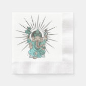 Serviette En Papier éléphant Ganesha india. (Devant)