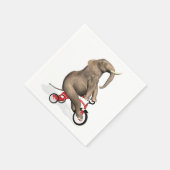 Serviette En Papier Eléphant Gentil À Tricycle (Coin)