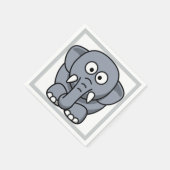 SERVIETTE EN PAPIER ÉLÉPHANT GRIS (Coin)