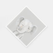 Serviette En Papier Éléphant Gris Mignon (Coin)