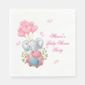 Serviette En Papier Eléphant mignon et Baby shower de ballon Papier Na (Devant)
