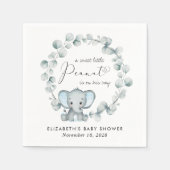 Serviette En Papier Eléphant mignon Eucalyptus Baby Boy Douche (Devant)
