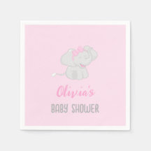 Eléphant mignon fille Baby shower