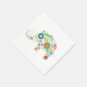 Serviette En Papier Eléphant orné (Coin)