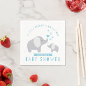 Serviette En Papier Eléphant Petit Arachide | BABY SHOWER | Bleu (En situation)