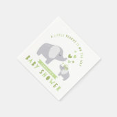 Serviette En Papier Eléphant Petit Arachide | BABY SHOWER | Vert (Coin)
