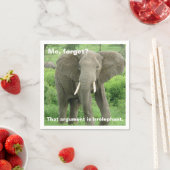 Serviette En Papier Eléphant Près De Ndutu (En situation)