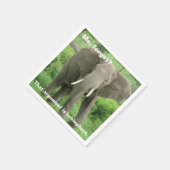 Serviette En Papier Eléphant Près De Ndutu (Coin)