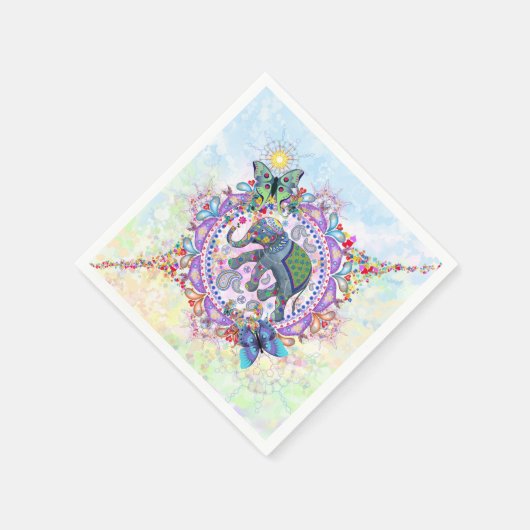 Serviette En Papier Eléphant sacré (Coin)