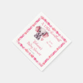 Serviette En Papier Elephant Un Petit Baby shower Fille Amoureuse (Coin)