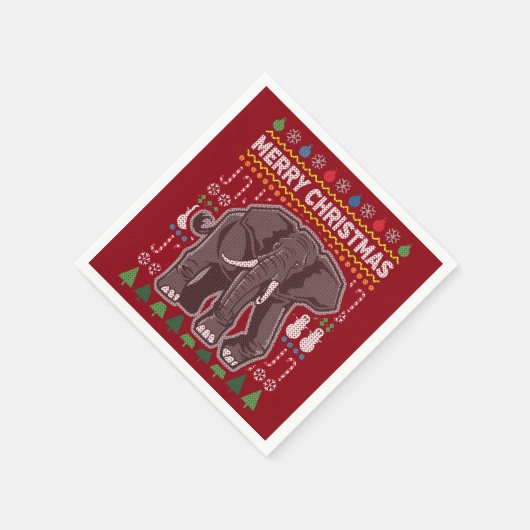 Serviette En Papier Elephant Vilain Sweat de Noël (Coin)