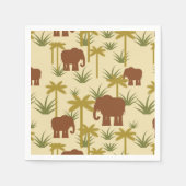 Serviette En Papier Elephants And Palms (Devant)