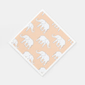 Serviette En Papier Eléphants blancs (Coin)