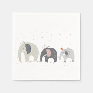 Serviette En Papier Eléphants serviettes