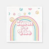 Serviette En Papier Eleven est une Vibe Retro Summer Rainbow (Devant)