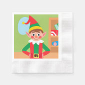 Serviette En Papier Elf de Noël Napkin (Devant)