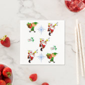 Serviette En Papier elf de Noël santa claus serviettes déjeuner/dîner (En situation)