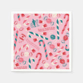 Serviette En Papier Elf Holiday Candy Motif (Devant)
