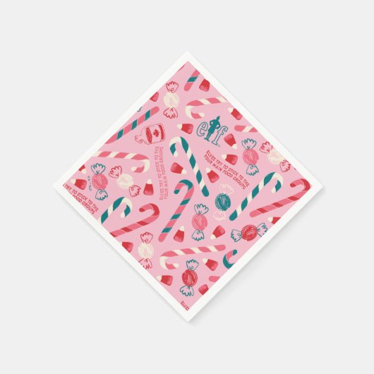 Serviette En Papier Elf Holiday Candy Motif (Coin)