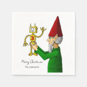 Serviette En Papier Elf & Robot sur papier (Devant)