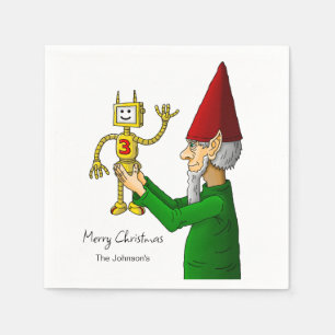 Serviette En Papier Elf & Robot sur papier