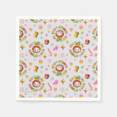 Serviette En Papier Elf the Movie | Quatre grands groupes alimentaires (Devant)