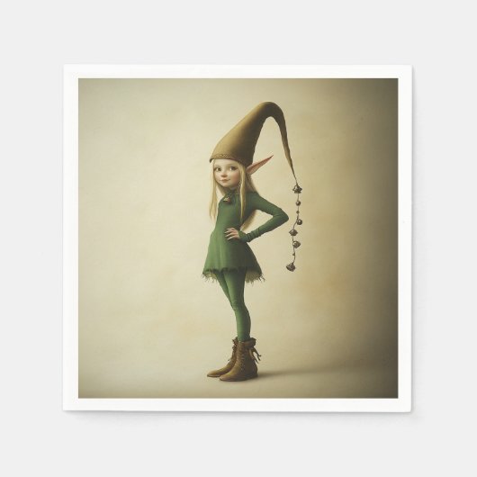 Serviette En Papier Elfe forestier enchanté (Devant)