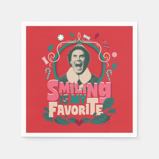 Serviette En Papier Elfe - Sourire est mon préféré (Devant)