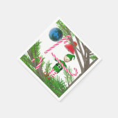 Serviette En Papier Elfe Sucre de canne de Noël (Coin)
