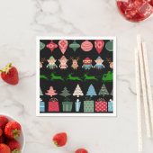 Serviette En Papier Elfes de Noël et plus (En situation)