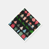 Serviette En Papier Elfes de Noël et plus (Coin)