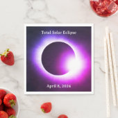 Serviette En Papier Élipse solaire totale 8 avril 2024 (En situation)