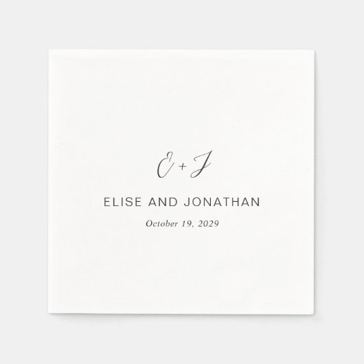 Serviette En Papier Elise Elegant Wedding (Devant)