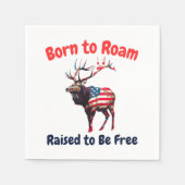 Serviette En Papier Elk Flag Amérique (Devant)