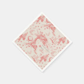 Serviette En Papier Elk Woods French Toile en rouge (Coin)