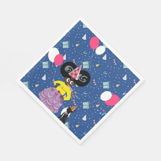 Serviette En Papier Ella B. Jenkins serviette de fête bleu (Coin)